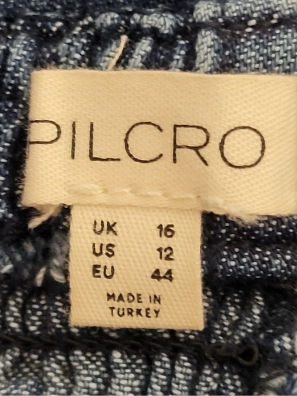 Pilcro Strapless Wide-Leg Denim Jumpsuit - Blue - Picture 8 of 10